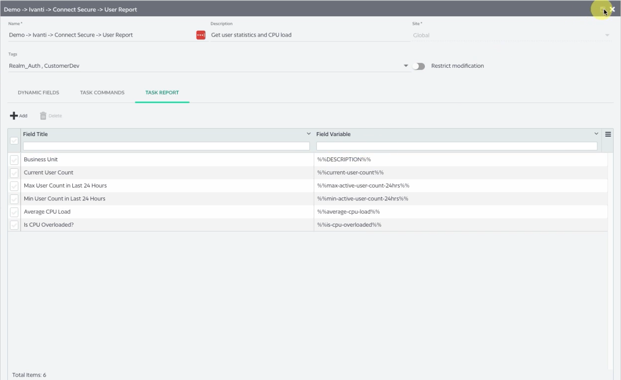 Reporting: Creating Task Reports